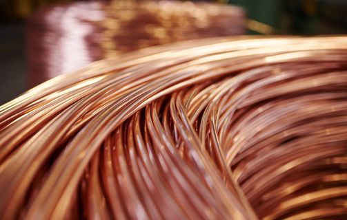 copper coil close up