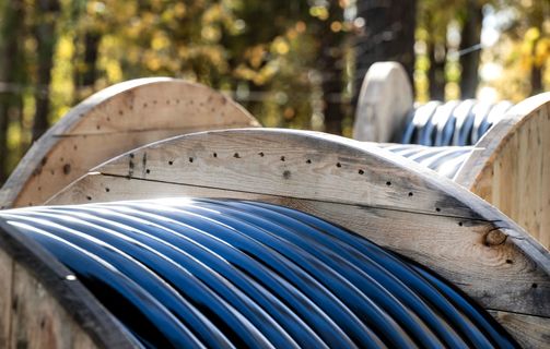 Cable drum woods forest outdoor