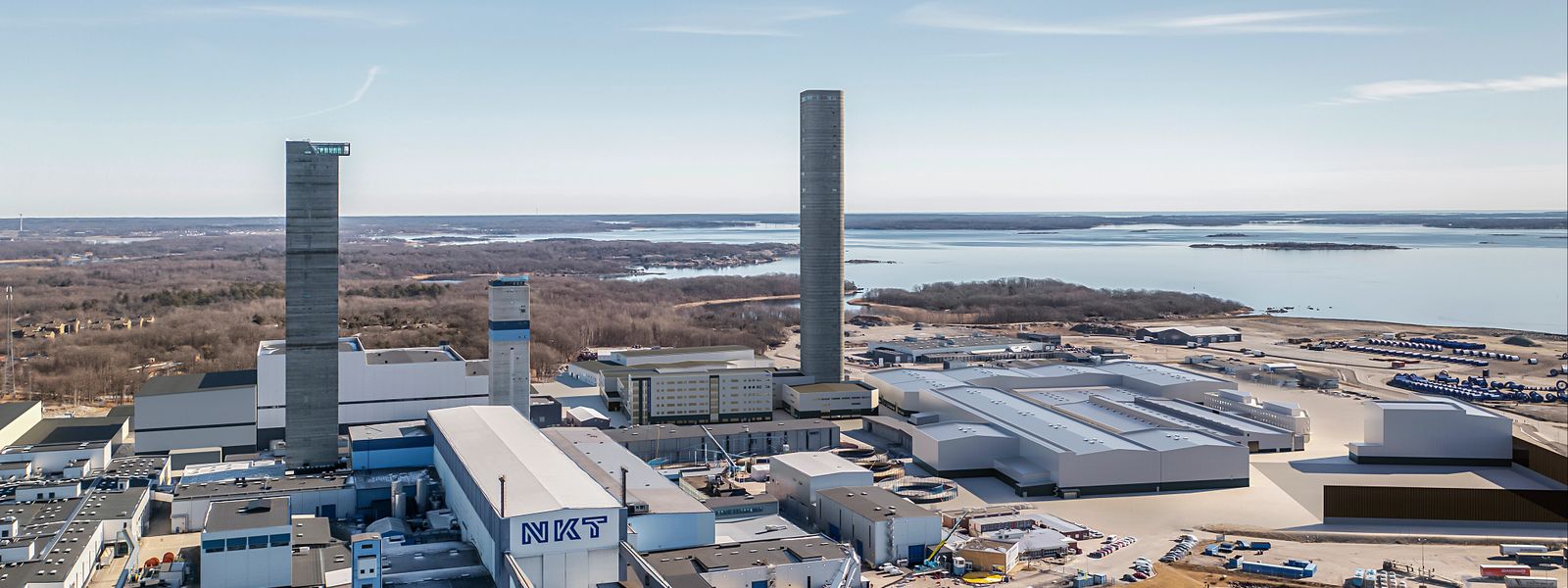 NKT site in Karlskrona with all three towers and NKT Victoria