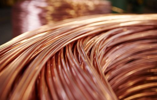 copper coil close up