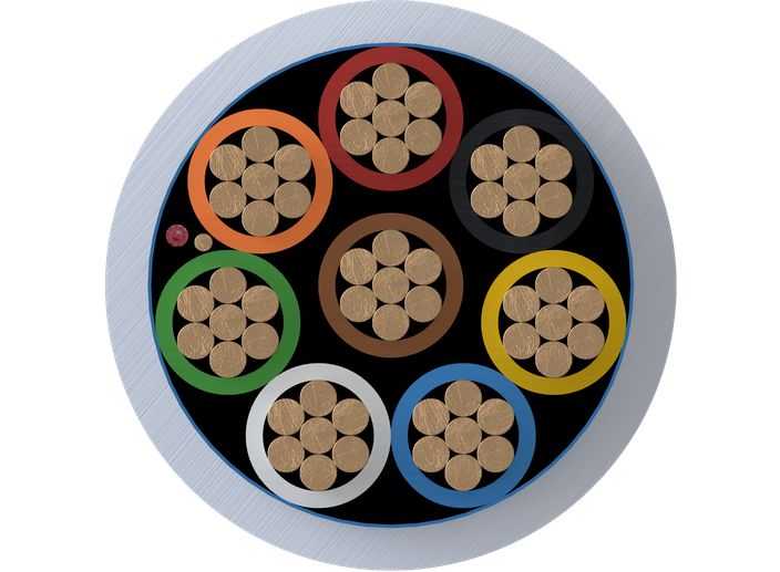 Intruder alarm cables cross-section