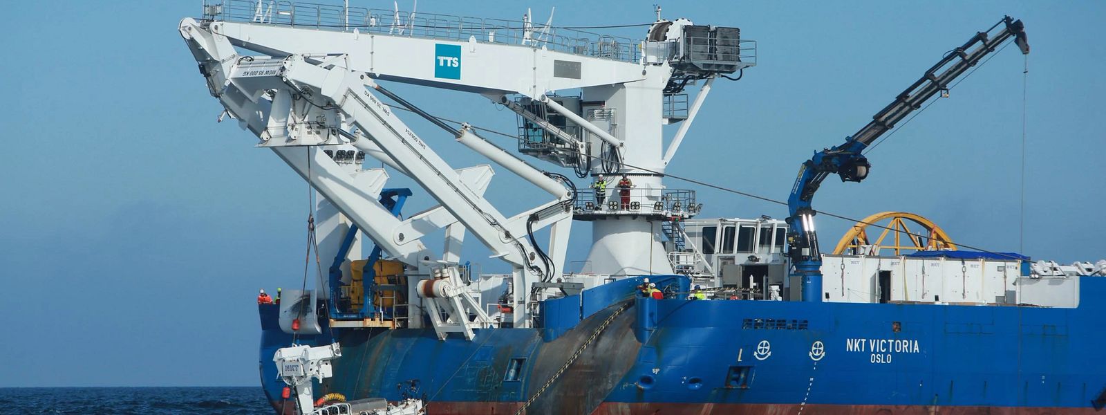 NKT Victoria at sea during overboarding
