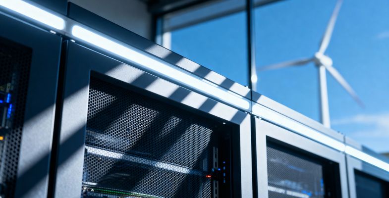 Close-up of data centre