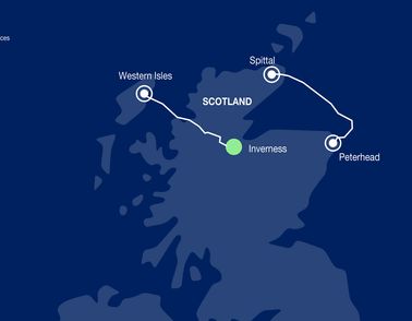 Map Scotland transmission project offshore